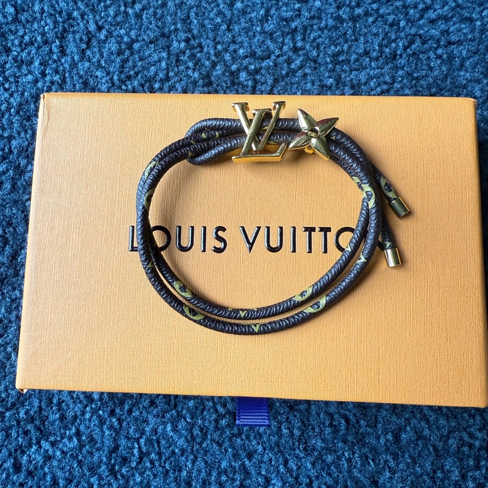 Louis Vuitton Brown and Gold Monogram Bracelet